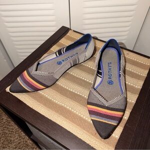 Rothy's Women's Multicolor Inverse Stripe Flats Size W10.5